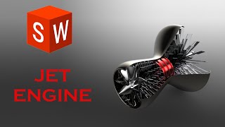 Solidworks TUTORIAL #72 How to design a JET GAS TURBINE