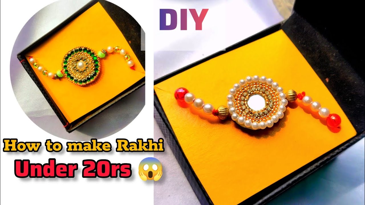 How to make handmade Rakhi at home 👆😱 // Handmade rakhi tutorial 😱 ...