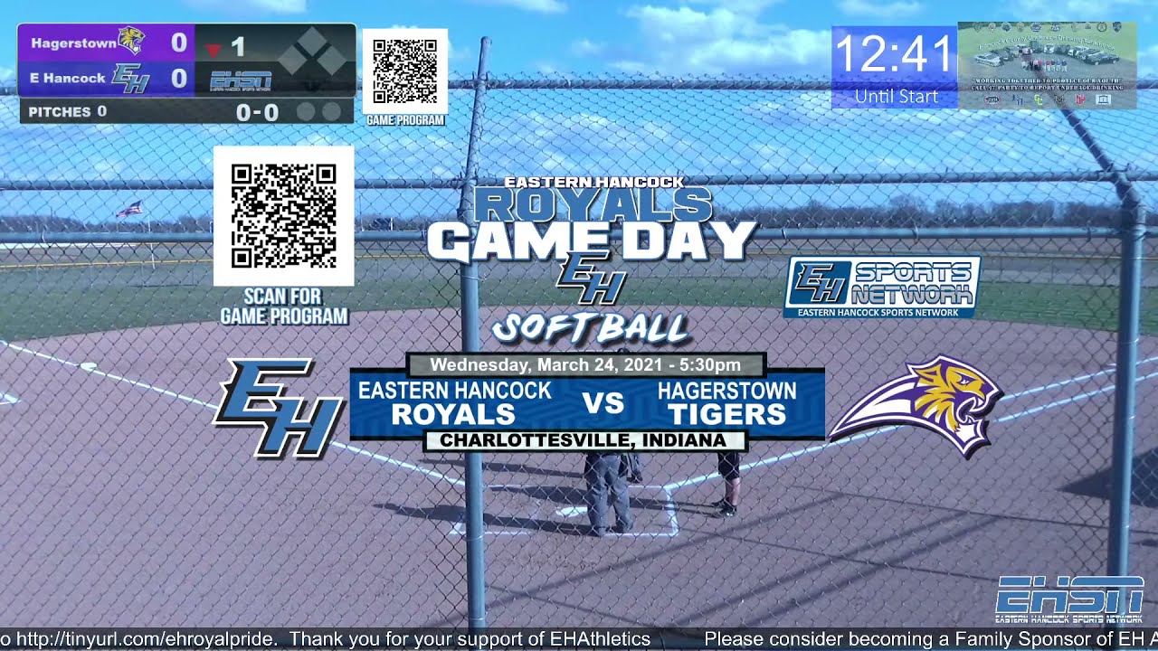 Varsity Softball Eastern Hancock vs Hagerstown 32421 YouTube