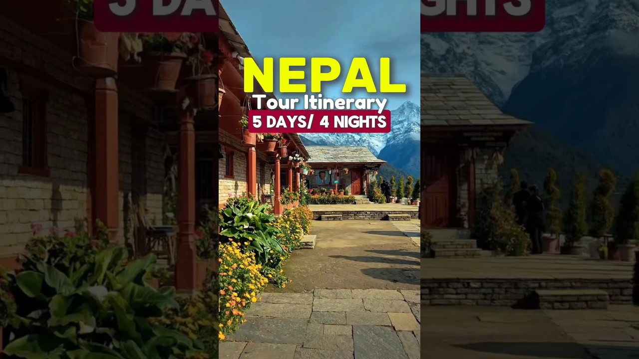 Nepal International 5 Days Budget Itinerary 🇳🇵😍❤️ #shorts #nepal #travel #shortsfeed