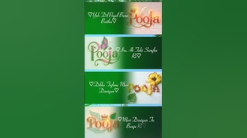 Comment your name 🥰 Cute name status video shorts video 🥰 POOJA name status video shorts video