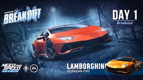 NFS : No Limits | 2019 "Lamborghini Huracan Evo" (Winter Breakout - DAY 1|Breakout)#lamborghini #nfs