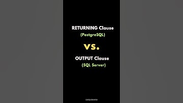 SQL RETURNING Clause (PostgreSQL) Vs. OUTPUT Clause (SQL Server)  ✍️