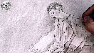 How to sketch (draw) in negative step by step