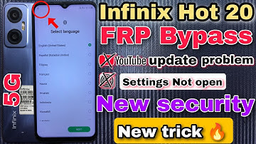 Infinix HOT 20 5G FRP BYPASS (Without P )| infinix HOT 20 5G Google Account Bypass| New trick 2025