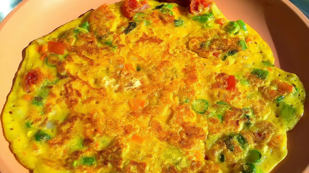 Vegetable omelette recipe in Tamil with English subtitles/Veg omelette