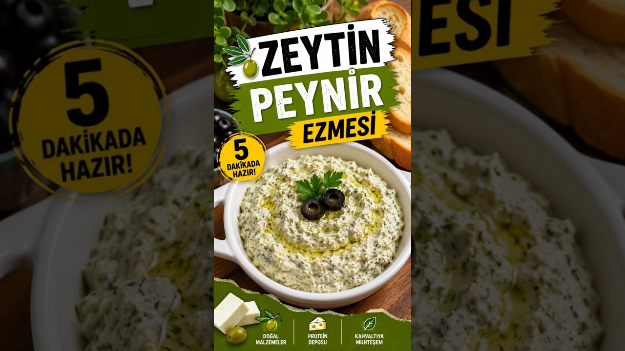 🫒 Zeytin Peynir Ezmesi Tarifi | 5 Dakikada Hazır! 😍#pratiktarifler #breakfast #zeytinezme #kahvaltı 🫒 Zeytin Peynir Ezmesi Tarifi | 5 Dakikada Hazır! 😍#pratiktarifler #breakfast #zeytinezme #kahvaltı