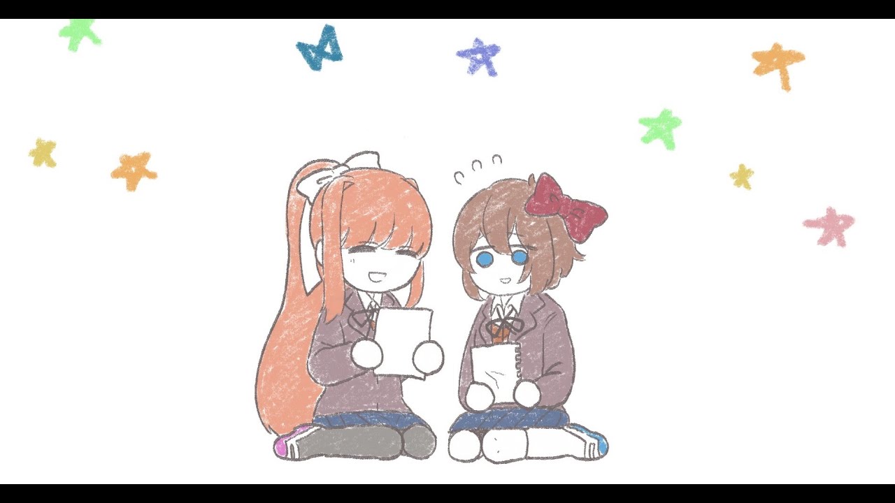 【手描きDDLC】君はできない子【ドキドキ文芸部!】Doki Doki Literature Club!　※1番まで