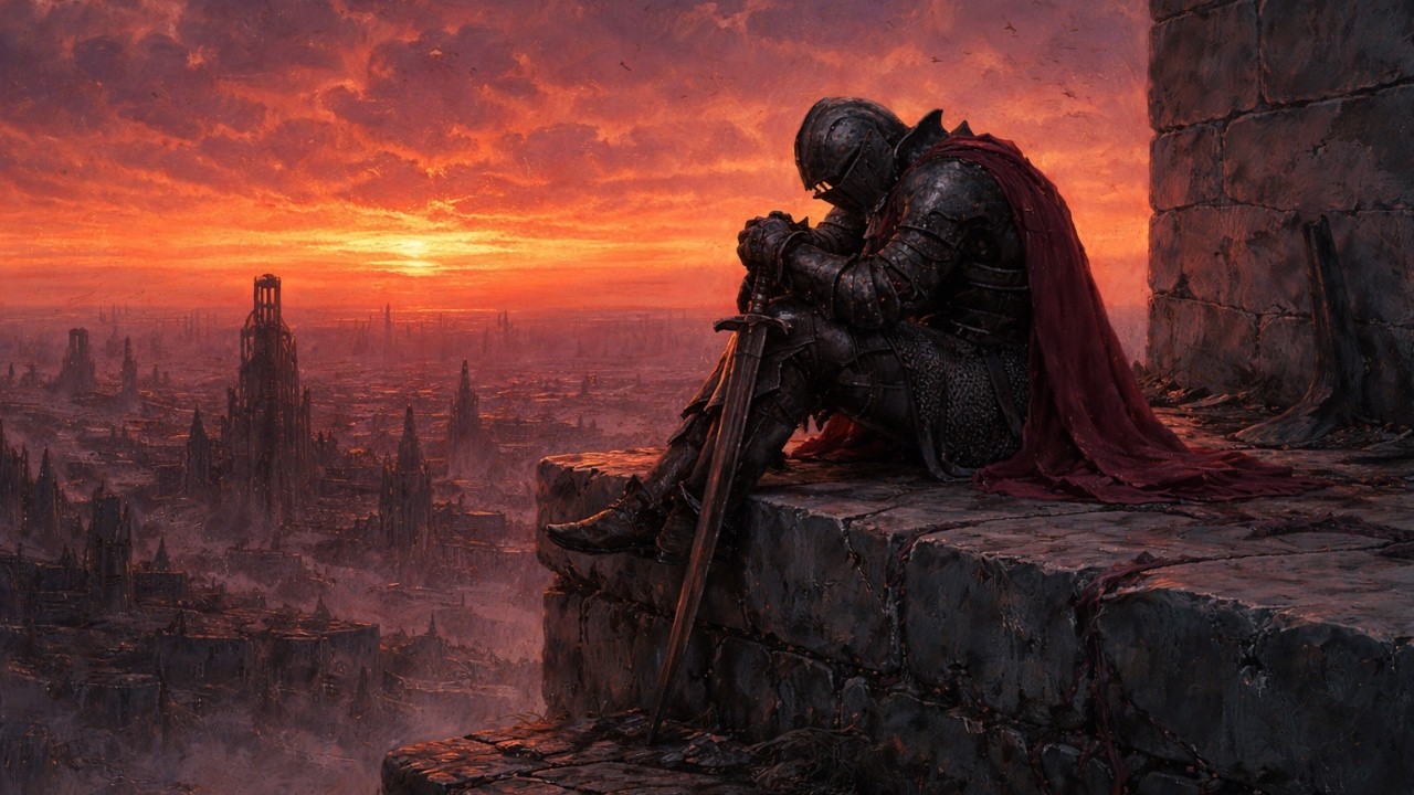 The Weary Knight – Final Sunset in a Broken World | Dark Cello for Deep Thoughts