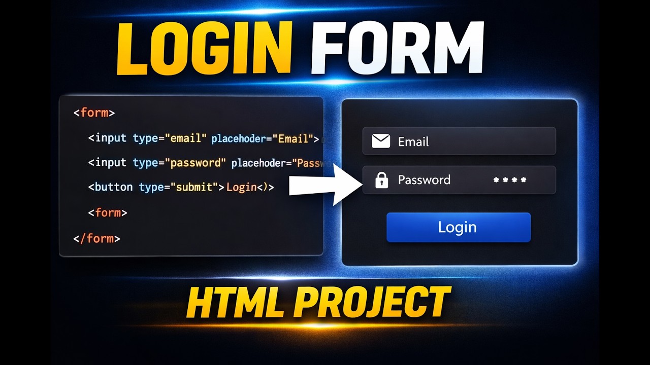 Login Form in HTML | Build a Real Login Page Step-by-Step (Beginner ...