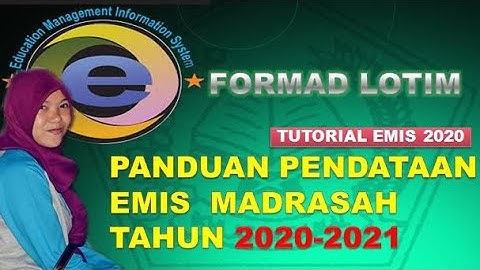 PANDUAN PENDATAAN EMIS MADRASAH TAHUN 2020-2021