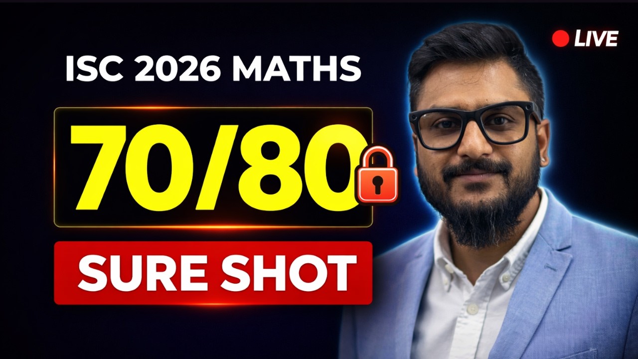 70/80 LOCKED? 😳 ISC Class 12 Maths 2026 Most Important Topics