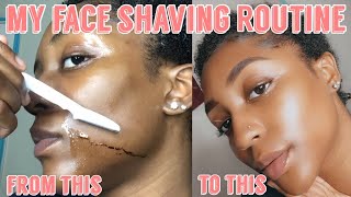 Shaving My Face For Clear Skin Dermaplaning At Home Satisfying