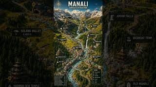 Manali 3D Road Map | Manali Travel Guide | dManali #HimachalPradesh #MountainRoadTrip #TravelReel