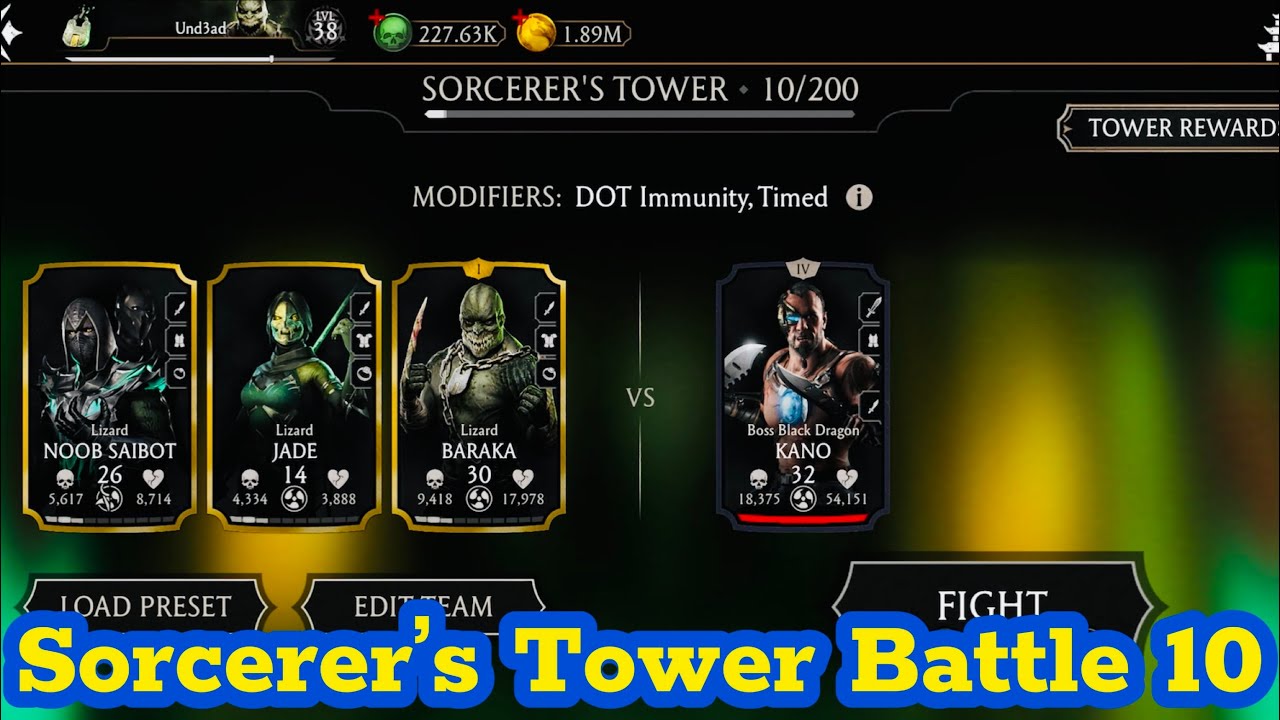 Sorcerers Tower Boss Kano walkthrough + Reward MK Mobile