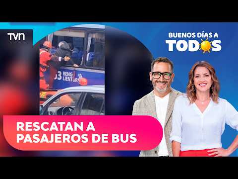Rescatan a pasajeros atrapadas en bus por inundaciones en paso bajo nivel en Concepción | BDAT