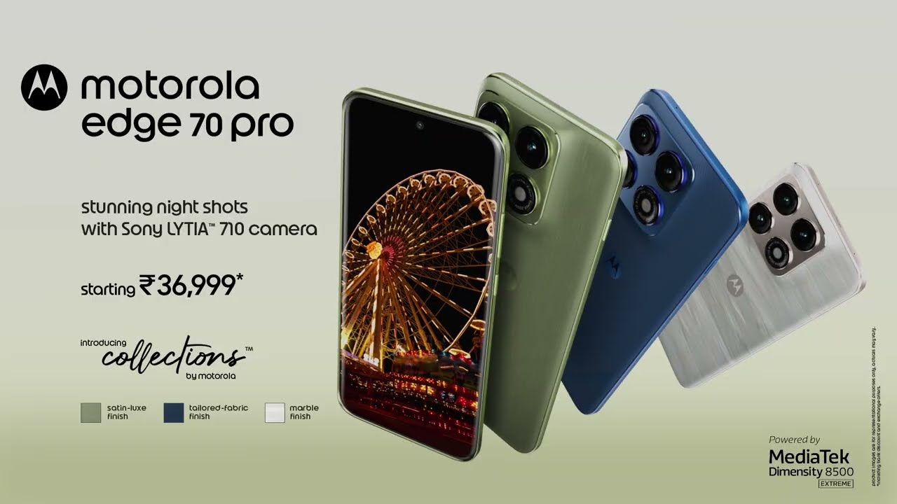 Motorola Edge 70 Pro: Stunning night shots with Sony LYT 710 - starts ₹36,999* at Flipkart