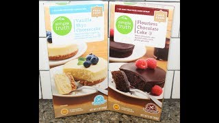 This is a taste test/review of the simple truth vanilla skyr
cheesecake and flourless chocolate cake. they were $3.99 each at
kroger. * chee...