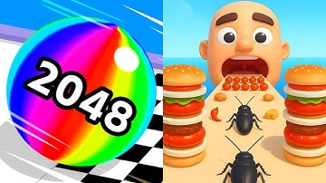 Ball Run 2048 vs Sandwich Runner All Levels Gameplay Android, iOS
