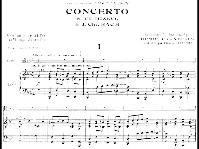 J. C. Bach Viola Concerto in C Minor