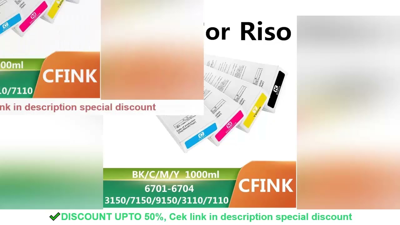 CFINK Compatible Ink Cartridge No Chip For Riso 3150 7150 9150 3110 7110 3150R 7150R S-6701G S-6300G