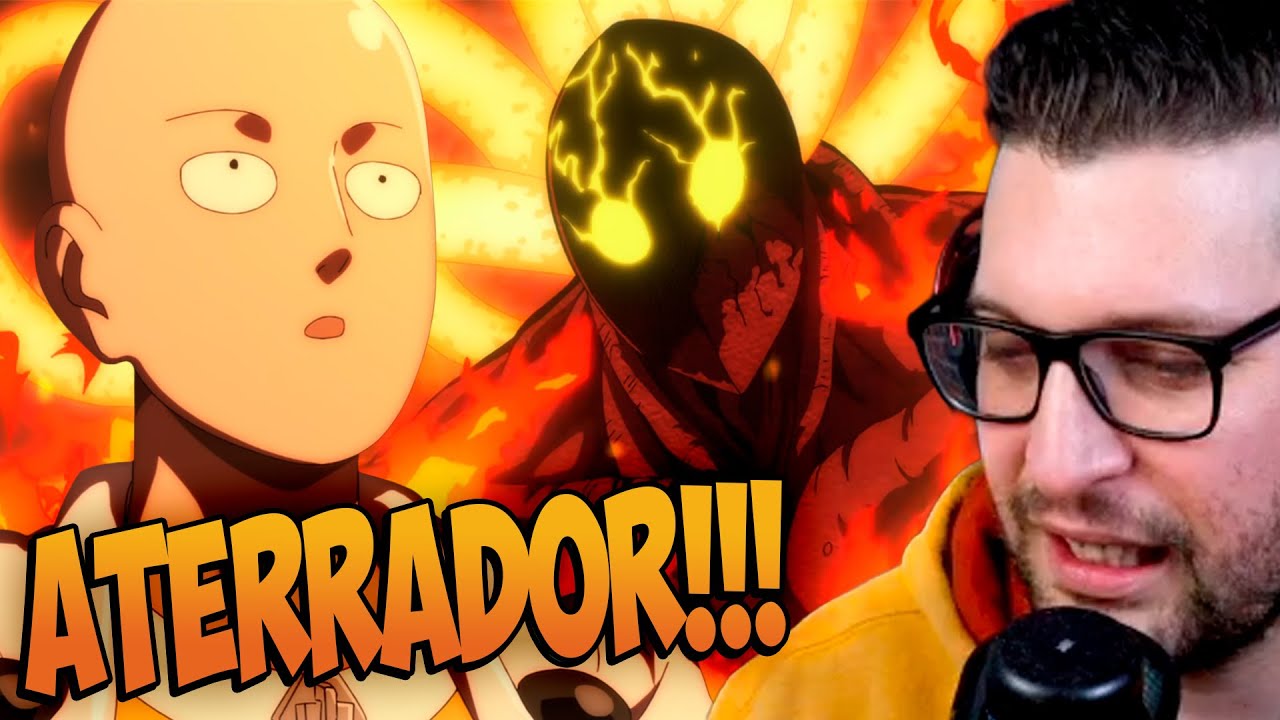 Canal geek Brasil reage ao final da temporada de one punch man, focando no desastre do confronto saitama vs. Orochi