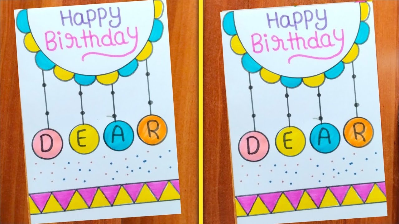 Открытка с поздравлением с днем ​​рождения / Изготовление поздравительной открытки / Простая откр...