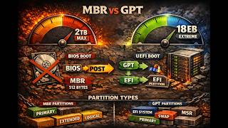MBR vs GPT Explained Simply | BIOS, UEFI, EFI, Swap, Recovery Partitions