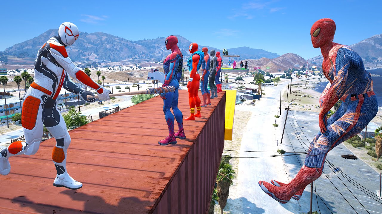 GTA 5: THAT WAS BRUTAL! SPIDER-MAN WITH A BASEBALL BAT vs  SUPERHEROES! (Euphoria Physics) Ep.44