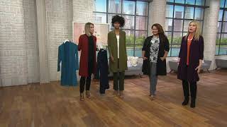 Every Day by Susan Graver Liquid Knit Fit & Flare Duster Cardigan on QVC