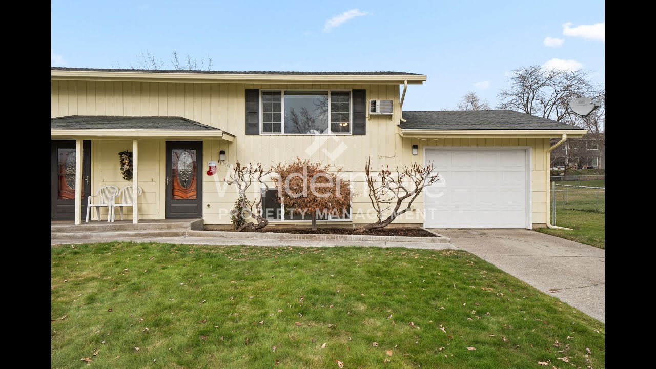 2 bedroom, 1.5 bath, large yard, one car garage in a quiet neighborhood in Spokane Valley