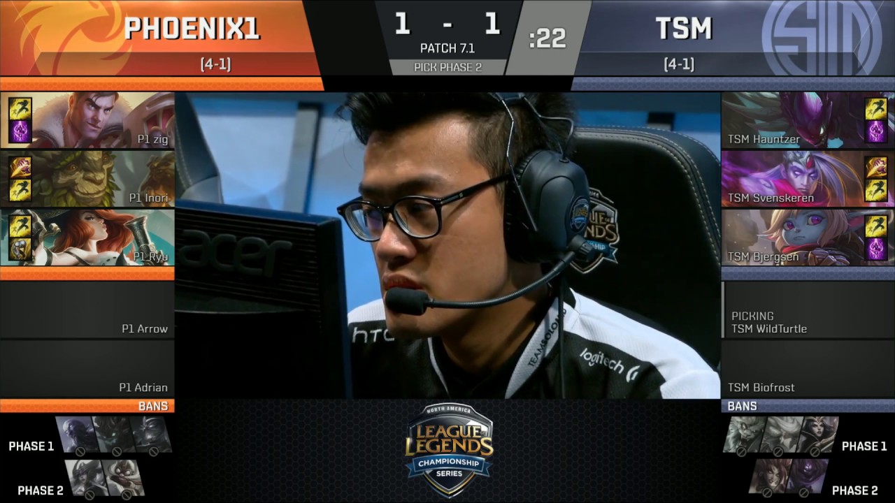 P1 vs TSM - Game 3 - NA LCS 2017 Spring