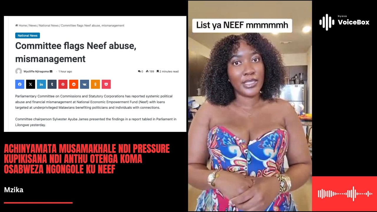 Achinyamata Musamakhale Ndi Pressure Kupikisana Ndi Anthu Otenga Koma Osabweza Ngongole Ku NEEF