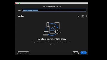 TURN OFF Save to Creative Cloud and Get Back SAVE AS In Adobe Photoshop!