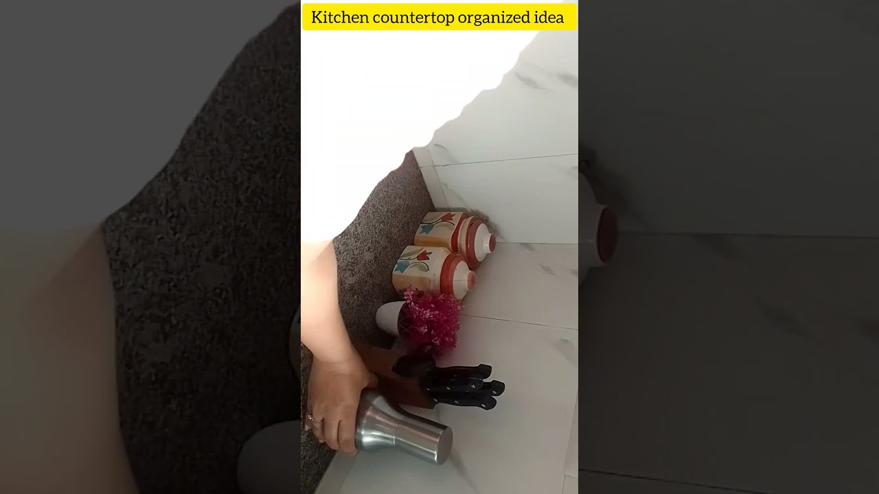kitchen countertop organized 