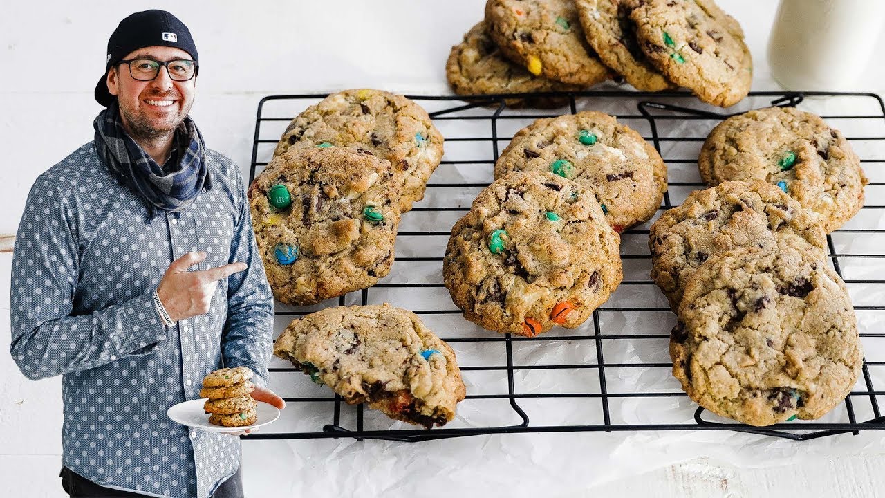 Loaded Peanut Butter Chocolate Chip Cookies Recipe - YouTube