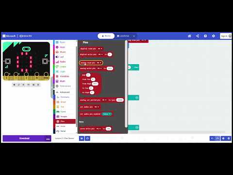 Lesson 2.1 Flex Sensor Make Code Microbit