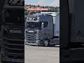 A beautiful Scania truck transport and trailer Volvo XC90 #scaniatouring #tipper #scaniagroup #scani