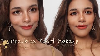 FRECKLES TOAST MAKEUP 🍞주근깨 토스트 베이지, 가을 웜톤 메이크업🍂(MLLB +Toasted Brown+ 파데프리 ) | 라얀뷰티 screenshot 2
