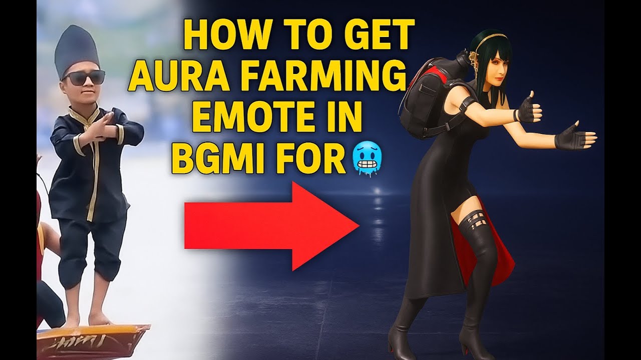Get Aura  Farming Emote In Free 🥶 On BGMI | MINIGODPLAYSS | BGMI | EMOTE | TRICK