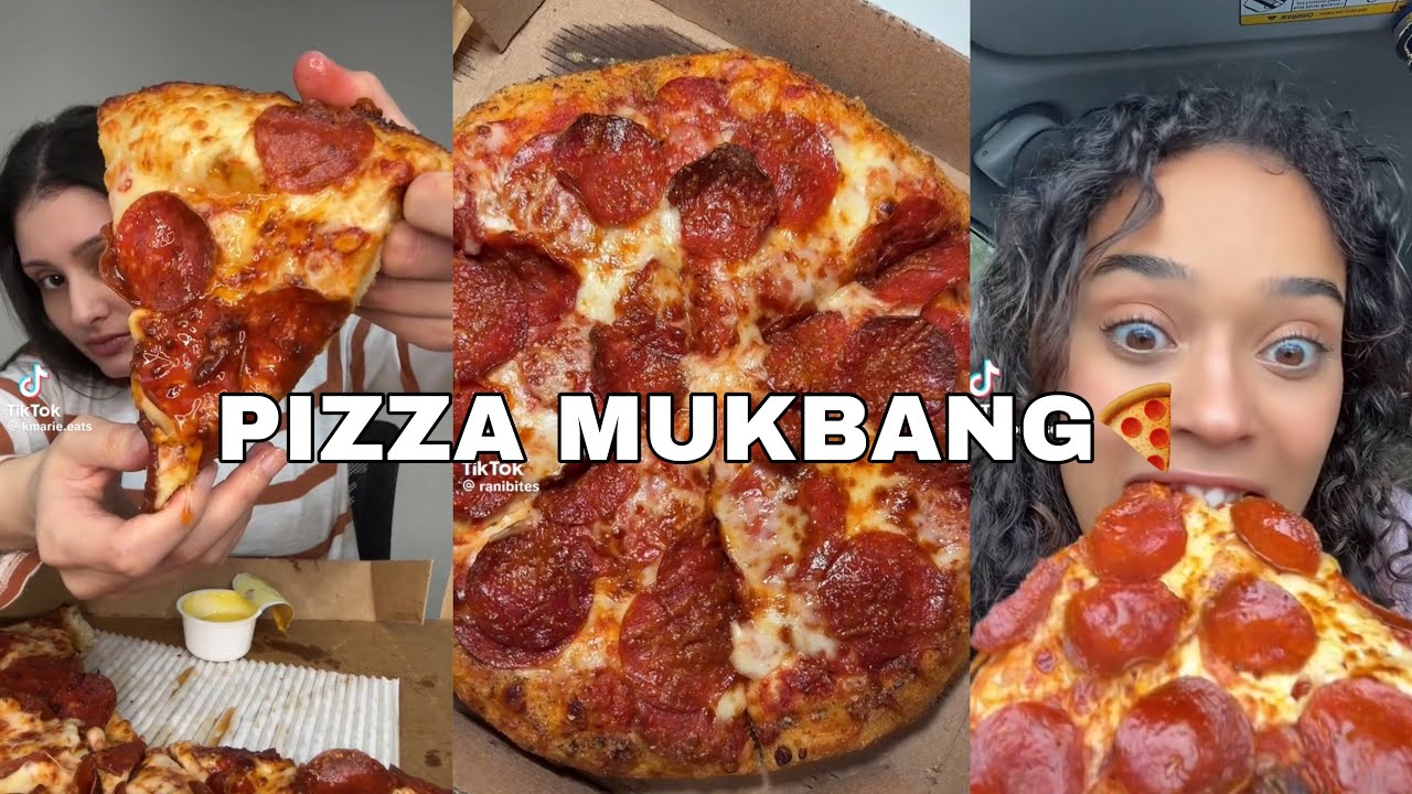 Some of the best pizza tiktok mukbangs🍕 | COMPILATION
