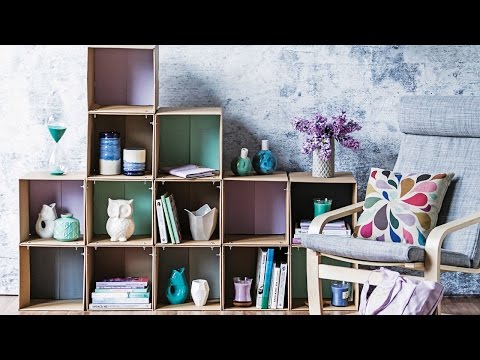 DIY PROJECT: Cardboard box shelves - homes+