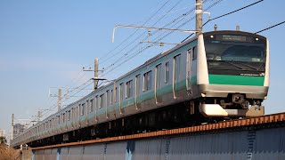 埼京線E233系108編成鶴見川新鶴見〜鶴見　2024.2.3
