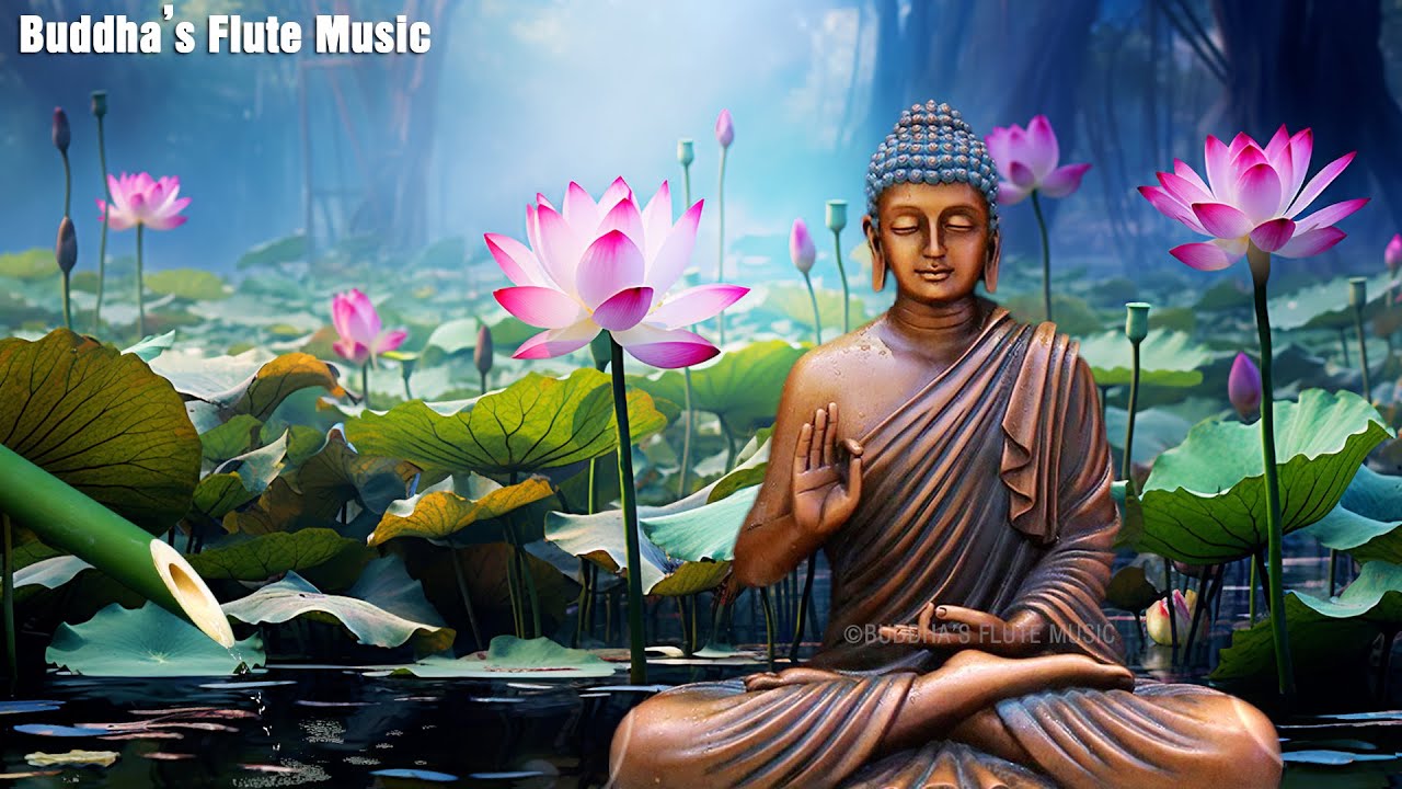 Peaceful Lotus Garden | Buddha's Flute | Music For Meditation, Yoga ...