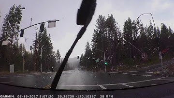 Truckee to Kings Beach rainy drive