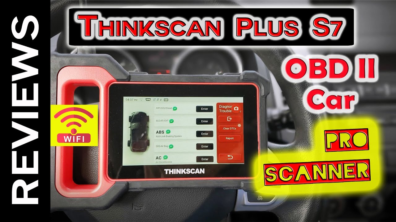 5 in. OBD2 Scanner Tablet Car Code Reader Vehicle Diagnostic Tester Tool  THINKSCAN PLUS S7