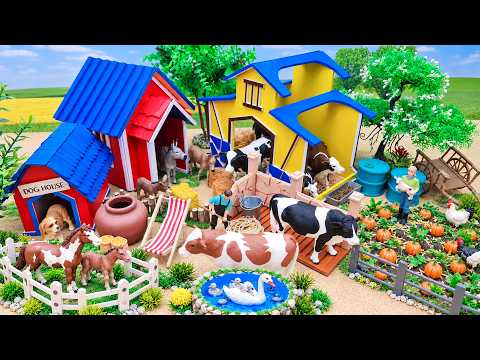19 Minutes Satisfying Build a Miniature Village Farm - Barnyard for Cattle - DIY Farm Diorama