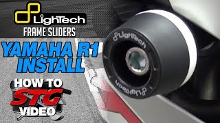 How to install Lightech Frame Sliders on a 15-17 Yamaha YZF-R1 from SportbikeTrackGear.com