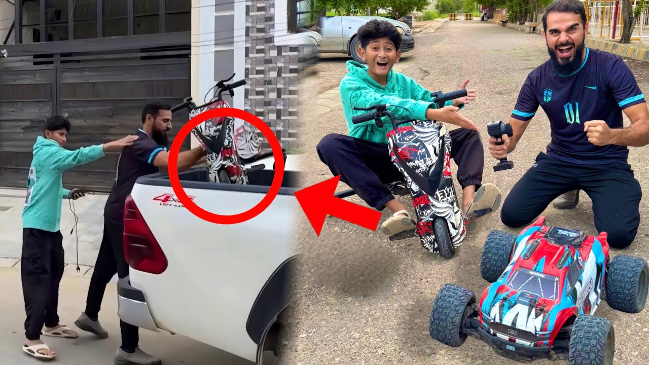 Mustufa Hanif Stole my Drifter Scooter😡Rc Car vs My Scooter Race🏎️