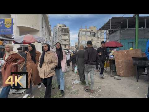 New Walking Tour In Gaza City 🇵🇸 Al-Saha And Al-Sahaba | With Translated Captions